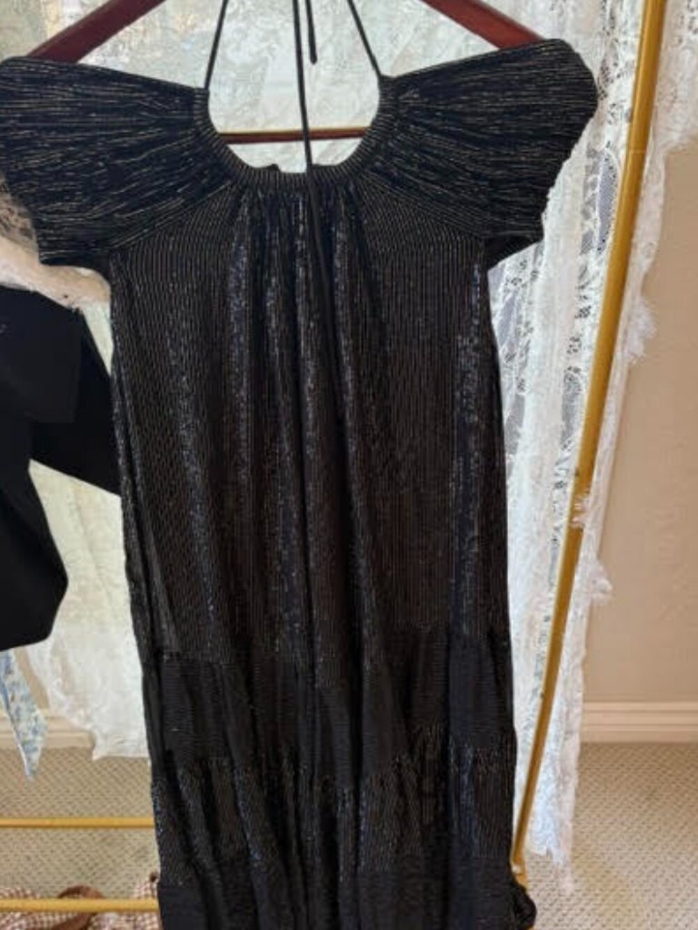 maxi silver and black